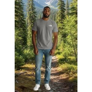 The North Face Evolution Box Never Stop Exploring T-Shirt Size Large Gray